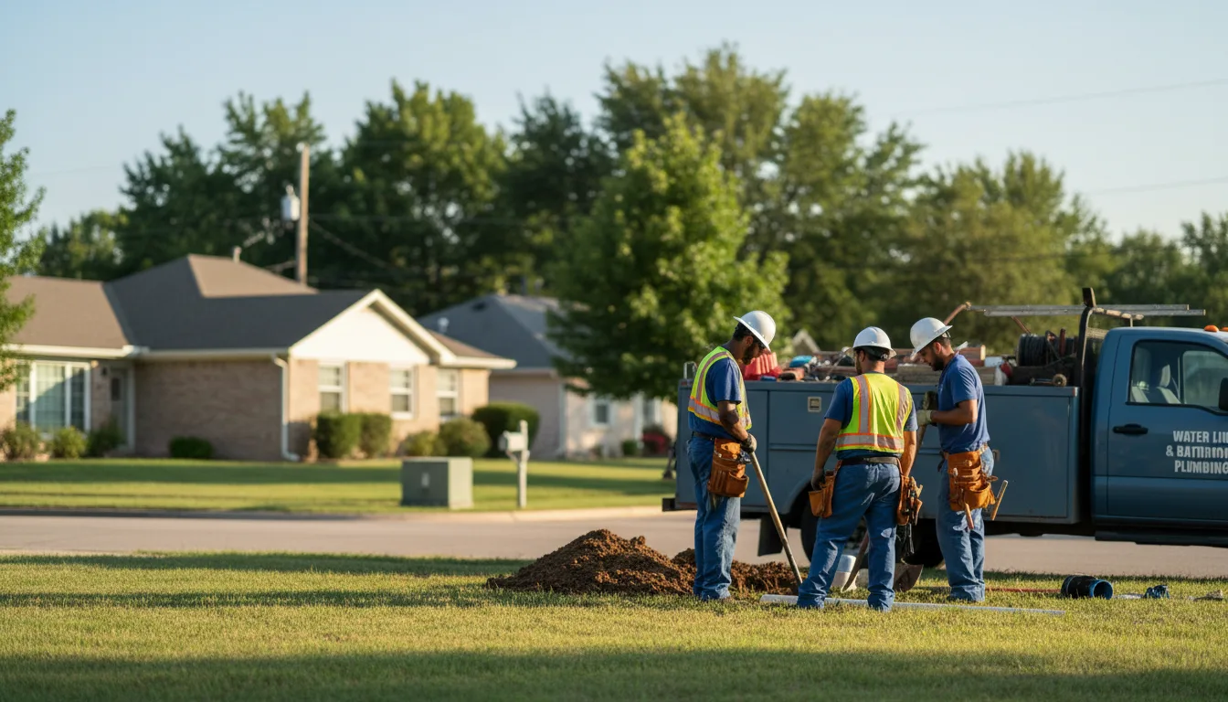 Residential water line and bathroom plumbing service in La Rose, IL